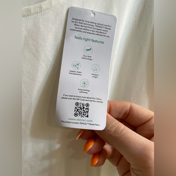 Lands’ End Women’s Long Sleeve Tencel Modal Tie-Front Top – Size L (14–16), NWT - Picture 7 of 7